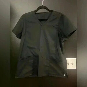 Size Large EON Black Scrub Top Scrubs Nurse Nursing Medical